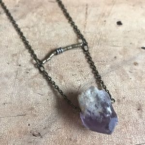 Bronze and amethyst necklace